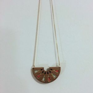 Half Circle Wooden Necklace